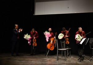 Türkan Şoray sahnesinde Borusan Quartet Rüzgarı